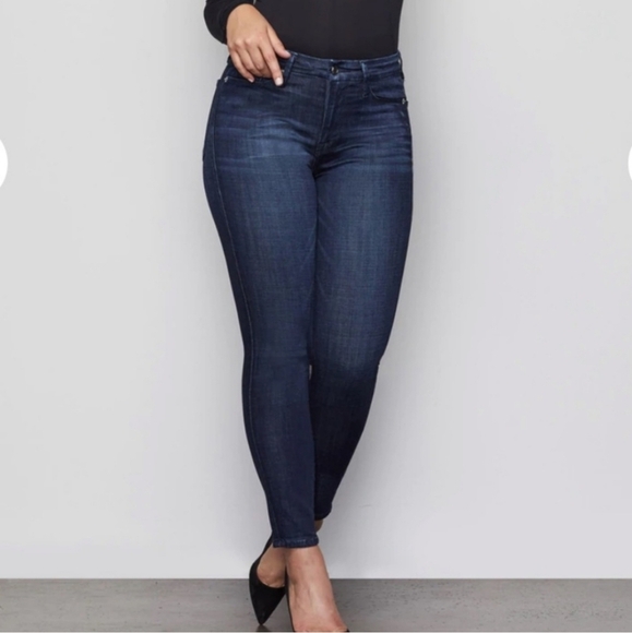 Good American Good Waist High Rise Dark Wash Denim Blue Jeans Women’s Size 10/30 - Picture 1 of 8